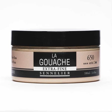 Gouache - Extra-fine - Ocre rose - 650 - Sennelier - Pot de 100ml - Beaux-arts