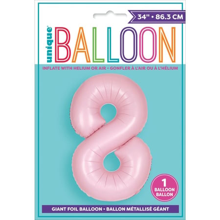 Ballon Géant Rose Mat - Chiffre 8
