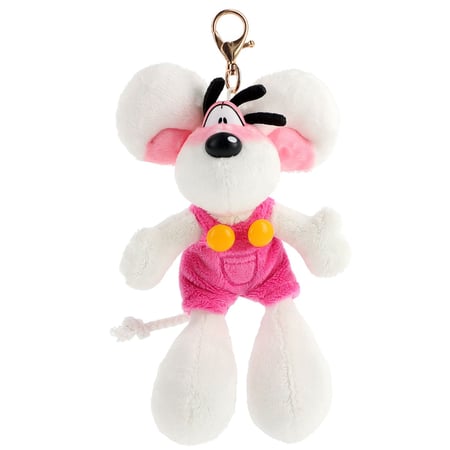Porte-clés peluche Diddl - Diddlina ballerine - Rose - 15 cm