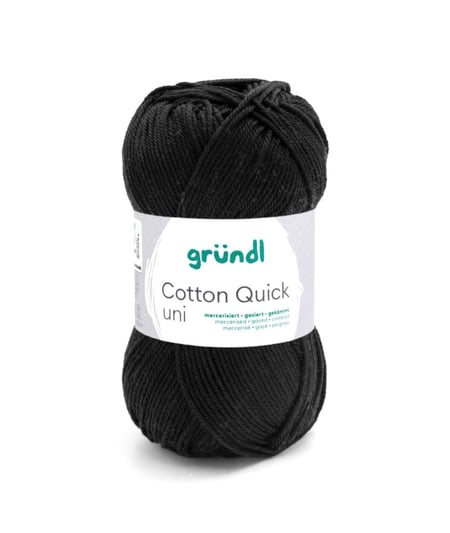 Fil à tricoter COTTON QUICK UNI - Gründl - PPSC - certifié Oeko-Tex 11 Noir