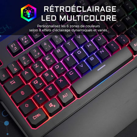 Clavier gaming Paladium The G-Lab rétroéclairé programmable noir