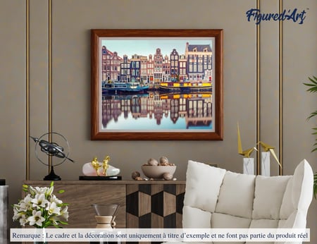 Peinture par Numéro Figured'Art - Amsterdam - Kit de Loisir Créatif DIY Numéro d'Art Complet - 40x50cm sans châssis en bois