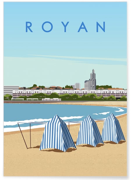 Affiche ville de Royan 2 | A3 : 29,7x42cm