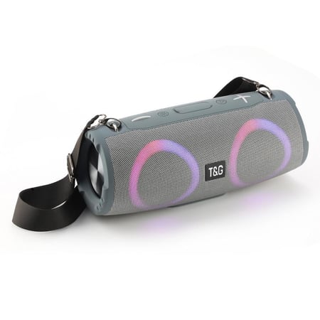 Enceinte Bluetooth Puissante Avec Lumières RGB Et Son 360° Pour Fêtes Gris YONIS