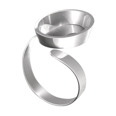 Fimo - Bague Fimo avec cuve ovale