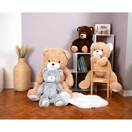 Peluche Made in France - Ours Gaston beige géant-Ours en peluche 100cm