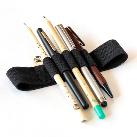 L'élastique porte-crayons - Noir - Made in France