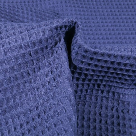 Tissu Nid d'abeille Bleu indigo