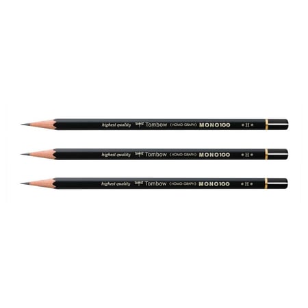 Crayon graphite TOMBOW - MONO 100 - Lot de 3 - Dureté H