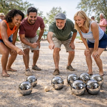 Coffret 8 Boules De Pétanque OBUT Loisirs + 2 Cochonnets – Mallette Incluse