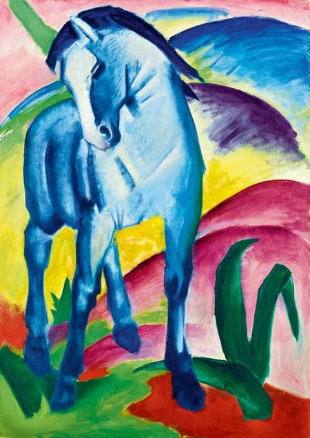 Puzzle 1000 pièces - Franz Marc - Blue Horse I, 1911 - Bluebird Puzzle