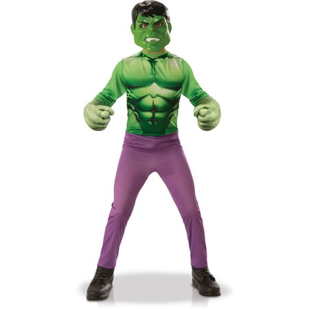 Déguisement Classique Hulk + Gants Géants Taille 7-8 ans