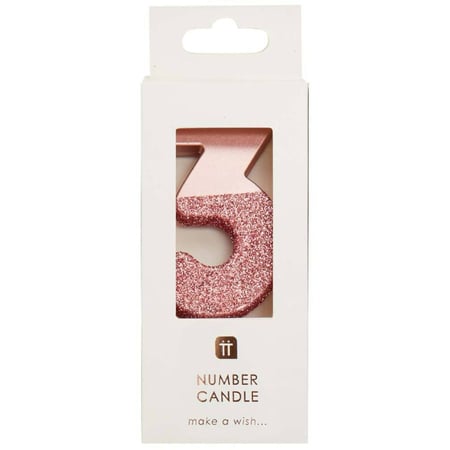Bougie 3 Glitter Rose Gold
