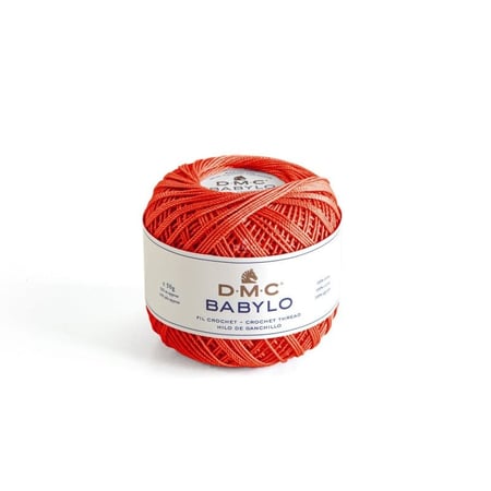 Fil à crocheter Babylo Gross. 30 - Col. 666 - Rouge - 50 G