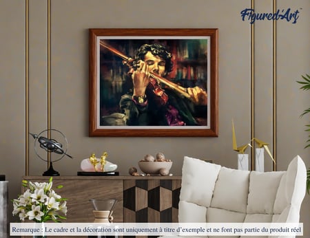 Peinture par Numéro Figured'Art - Violoniste en Concert - Kit de Loisir Créatif DIY Numéro d'Art Complet - 40x50cm sans châssis en bois