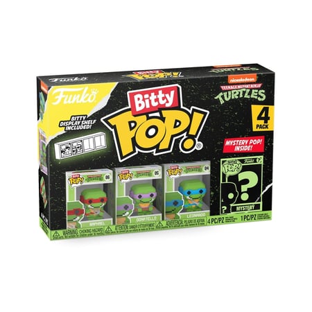 Les Tortues Ninja - Pack 4 figurines Bitty POP! 8-Bit 2,5 cm