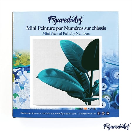 Mini Peinture par Numéro Figured'Art 20x20cm avec cadre Caoutchouc - Petit Format