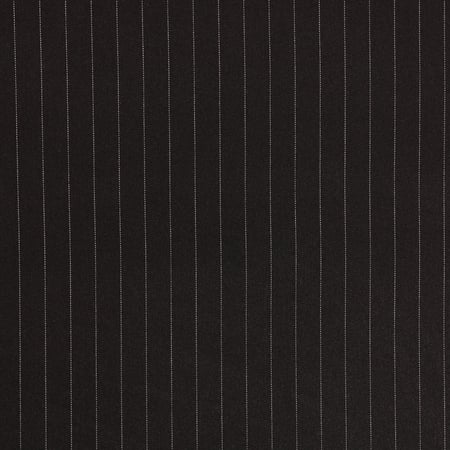 Tissu Gabardine de Viscose Rayures Blanches sur fond Noir