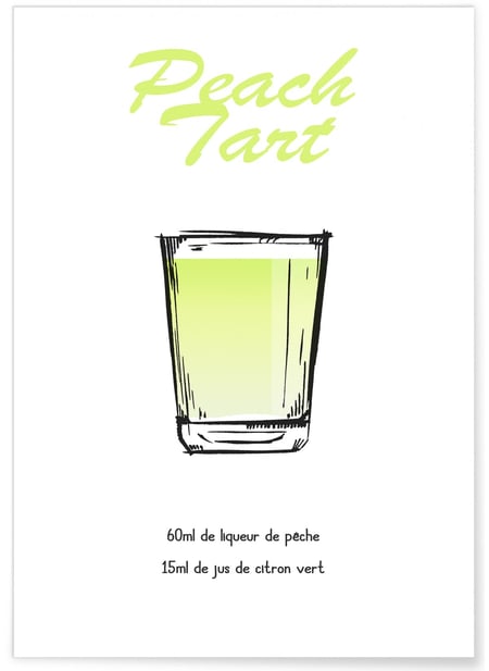 Affiche Shooter Peach Tart | A3 : 29,7x42cm