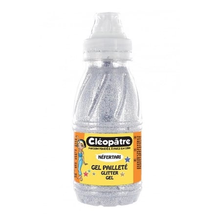 Gel paillete Argent 250ml - Cléopatre