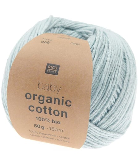 Pelote de coton Baby organic cotton - 100% BIO - Rico Design 06 Bleu Clair