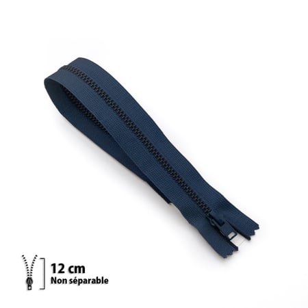 Fermeture éclair jupe Z12 - Non séparable métallique 4mm - 12 cm