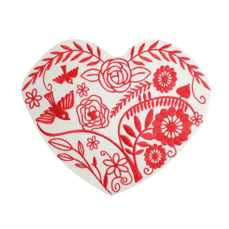 MégaCréa DIY - Maxi patch brodé Coeur 19 x 17 cm