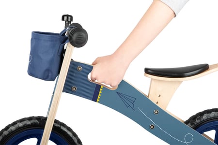 Draisienne Avion de papier bleu