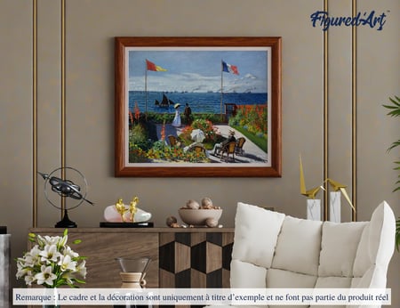 Peinture par Numéro Figured'Art - La terrasse à Sainte-Adresse - Monet - Kit de Loisir Créatif DIY Numéro d'Art - 40x50cm sans châssis en bois