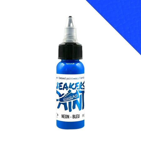 Peinture Textile & Cuir SneakArts - Fluorescente Neon Bleu 30mL - Chaussure, vêtement, sac