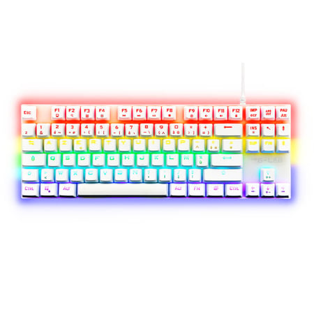 Clavier gaming mécanique The G-Lab Mercury - TKL Switch - Compatible sur PC - PS4 - PS5 - Xbox One – Xbox Series X – Xbox Series S - Blanc