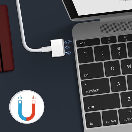 Chargeur Macbook Magsafe 2 Magnétique Charge Rapide 45W Indicateur