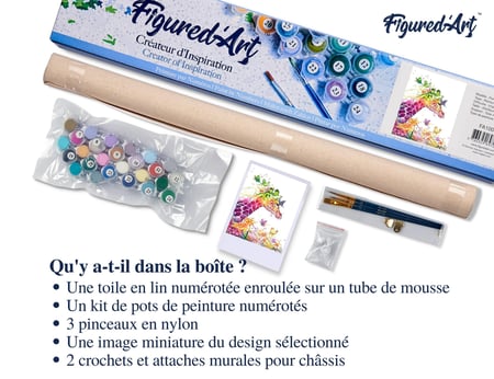 Peinture par numéros pour adultes débutants - Peinture par numéros pour adultes - Girafe - Kit de peinture par