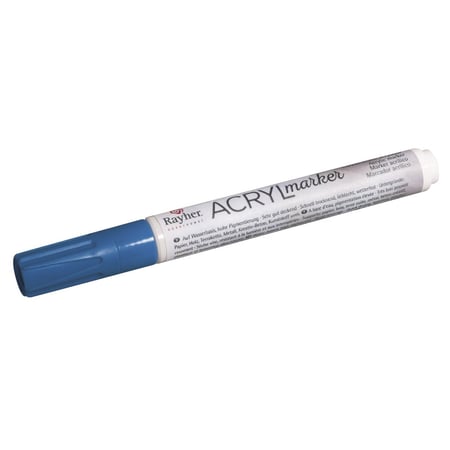 Crayon - feutre acrylique, bleu azur, Pointe ronde 2 - 4mm, avec soupape