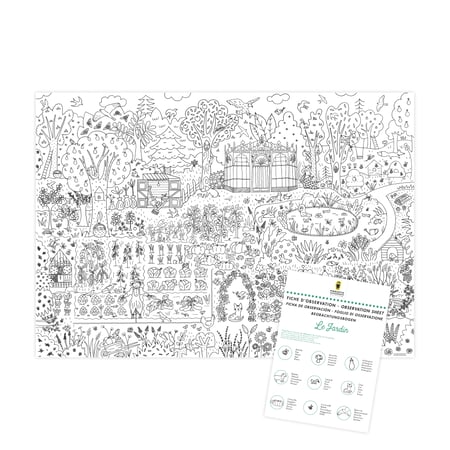 Mes posters à colorier Le jardin
