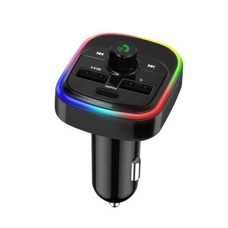 Transmetteur FM Bluetooth Cellularline - Charge Rapide 20W, Lumières RGB, Mains Libres, Pour Voiture Sans Autoradio Bluetooth