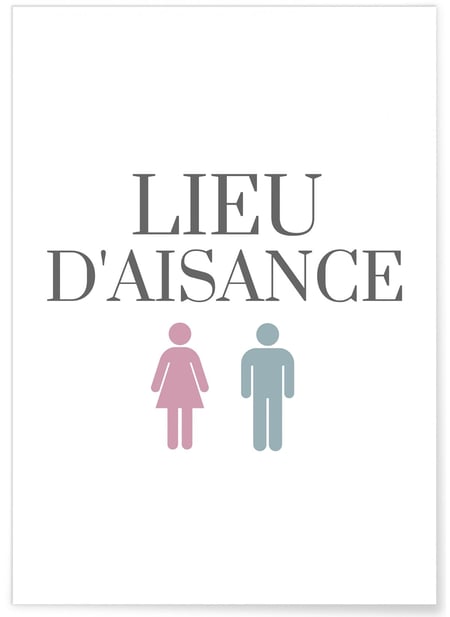 Affiche Lieu d'aisance | A3 : 29,7x42cm
