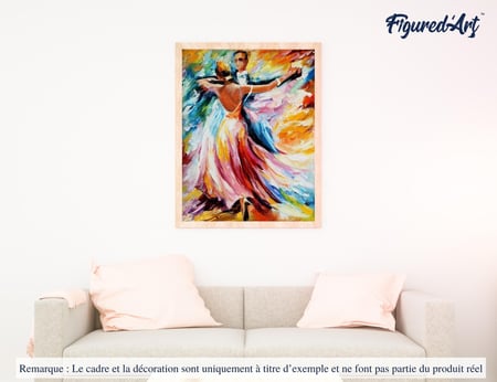 Peinture par Numéro Figured'Art - Danse de Salon - Kit de Loisir Créatif DIY Numéro d'Art Complet - 40x50cm sans châssis en bois