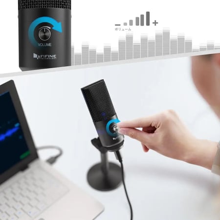 Microphone USB KLIM Talk - Pour PC, Mac, Streaming, Télétravail - Audio Haute Définition - Reconditionné Noir
