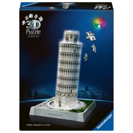 Puzzle 3D 216 pièces - Tour de Pise illuminée - Ravensburger
