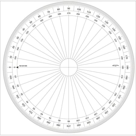Graphoplex - Rapporteur cercle entier degrés Ø 30 cm