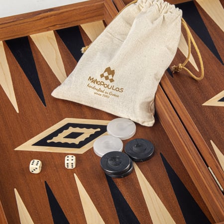 Backgammon 38cm acajou