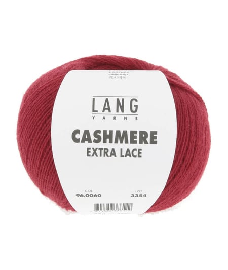 Pelote CASHMERE EXTRA LACE exceptionnelle à tricoter - 25gr- Lang Yarns : Une laine d’exception, douce et luxueuse 0060 Rouge