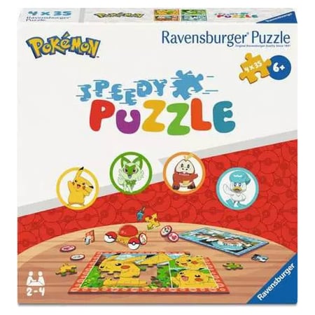 Puzzle 4x35 pieces - Speedy puzzle Pokemon