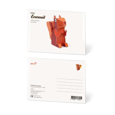 CARTE POSTALE ÉCUREUIL