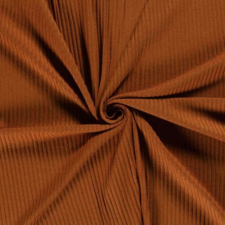 Tissu Jersey Viscose côtelé lourd Oréa uni Brique