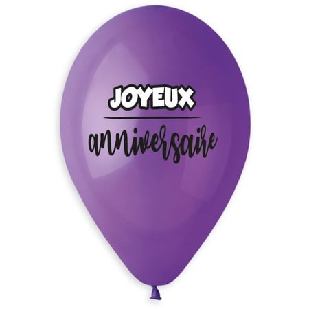 5 Ballons Joyeux Anniversaire Multicolore Ø33cm