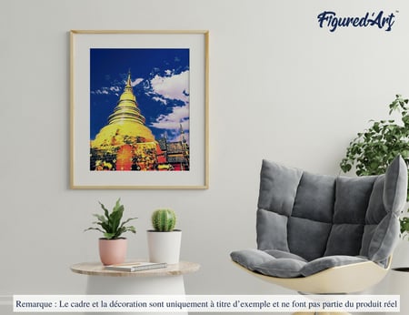 Peinture par Numéro Figured'Art - Temple de Chiangmai - Kit de Loisir Créatif DIY Numéro d'Art Complet - 40x50cm sans châssis en bois