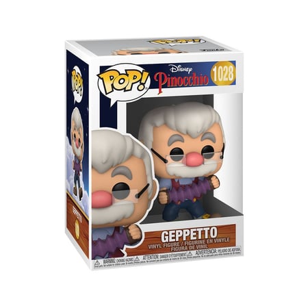 Pinocchio 80th Anniversary - Figurine POP! Geppetto avec son accordéon 9 cm