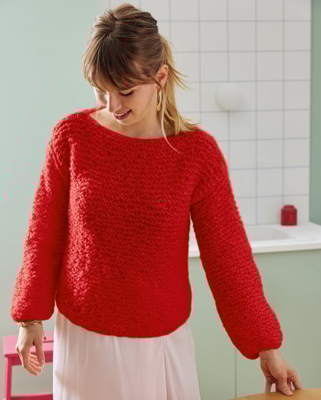 Tricot Pull Femme 46 Debutant Patron Gratuit Tricot Facile Pull
